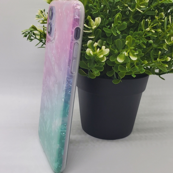 Iphone 11 Case Ombre Shell Pink Green - Picture 8 of 8
